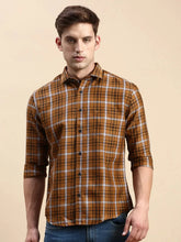 Men Yellow Checked Casual Shirt-BLAZOCHECKS-4657-Mustard